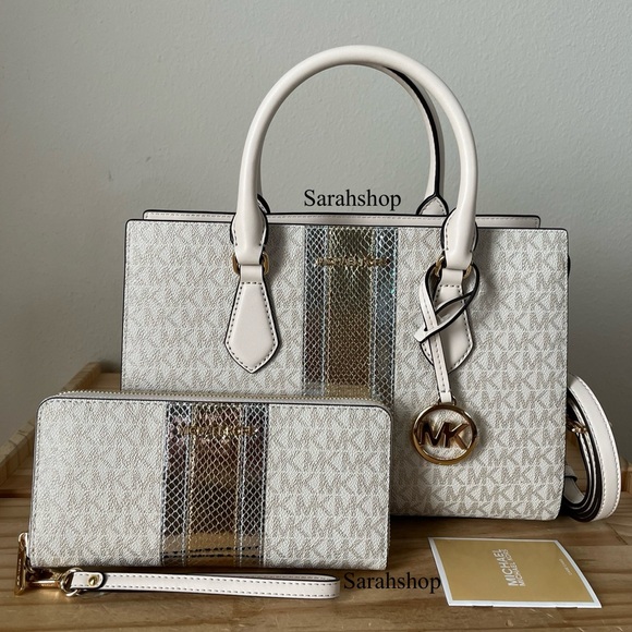 🌼Michael Kors Sheila Medium Corner Zip Satchel Set - Picture 2 of 16